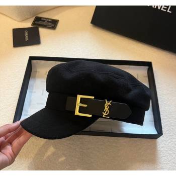 Saint Laurent Buckle Hat Black 2023 YSL122201 (XMN-231222019)