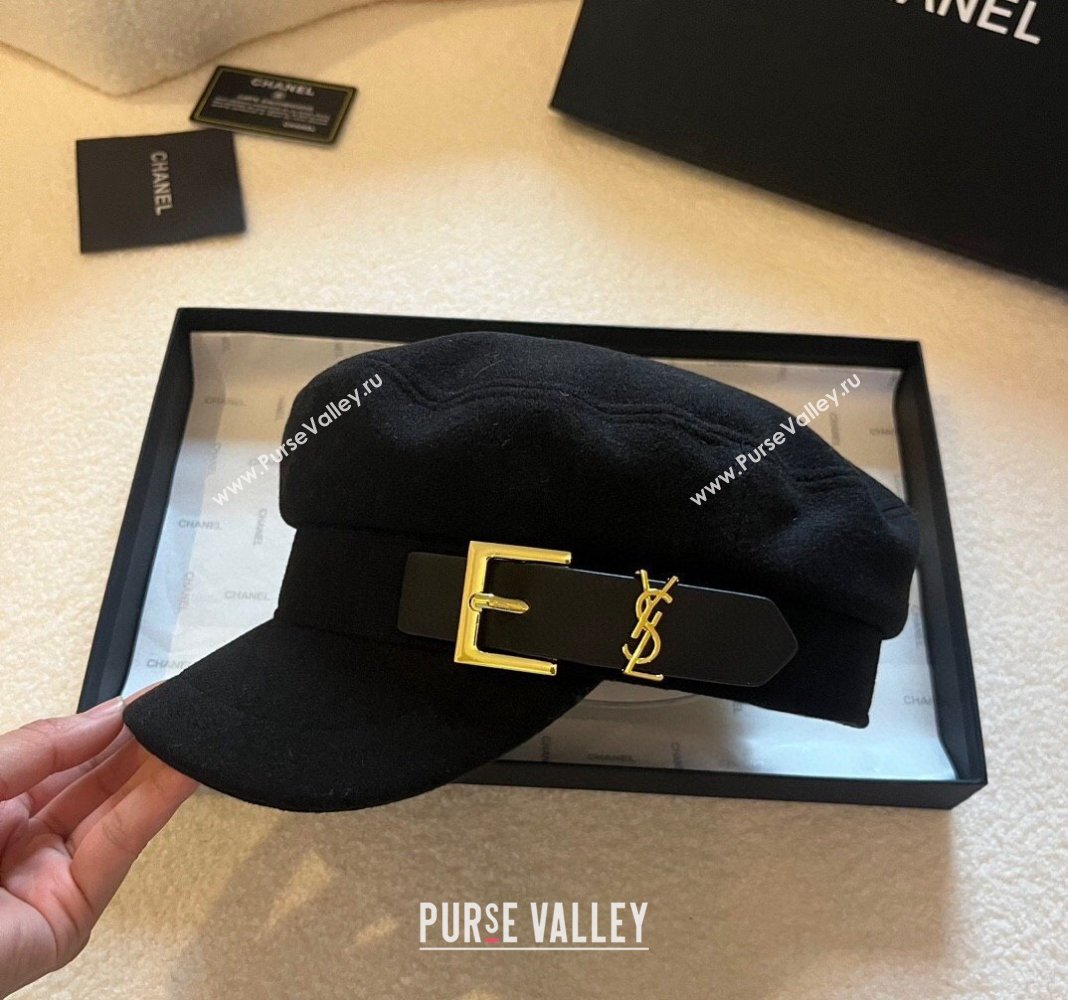 Saint Laurent Buckle Hat Black 2023 YSL122201 (XMN-231222019)