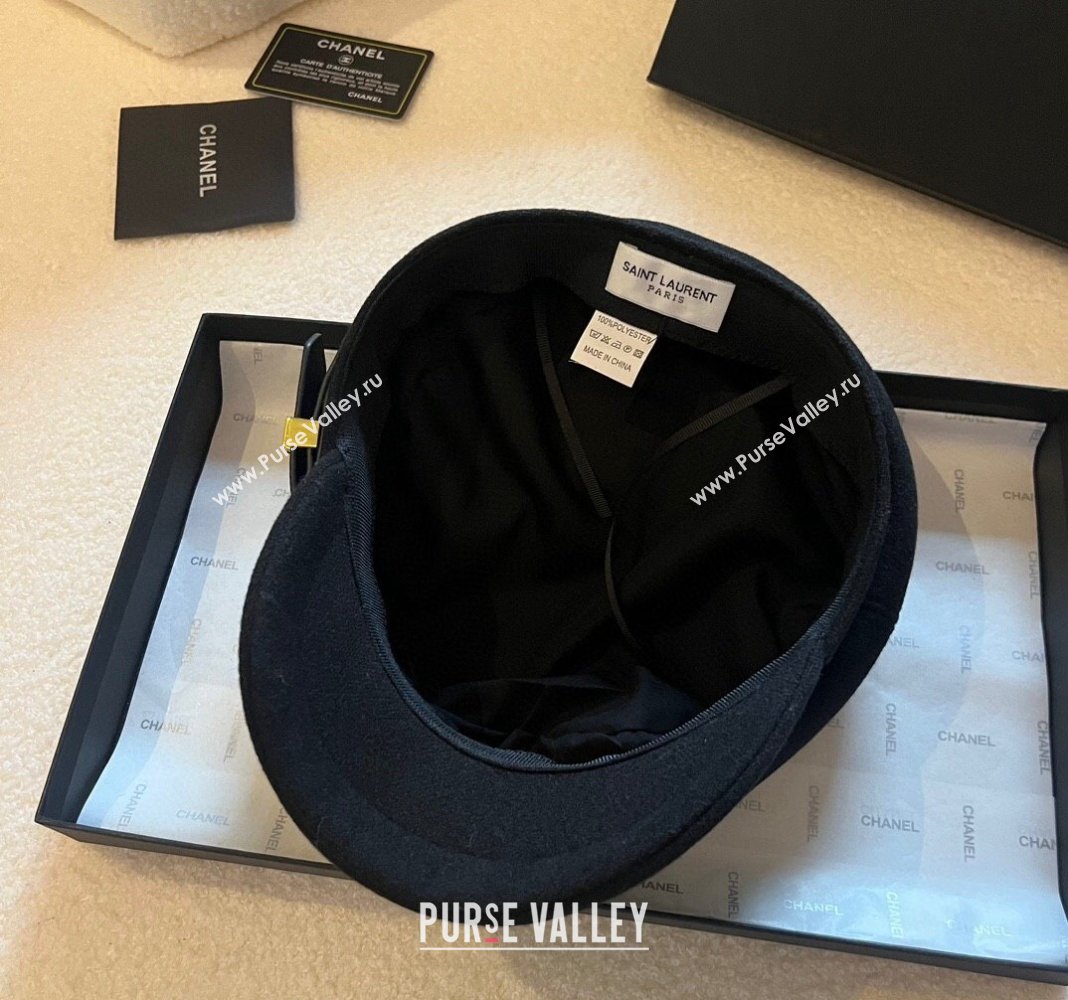 Saint Laurent Buckle Hat Black 2023 YSL122201 (XMN-231222019)