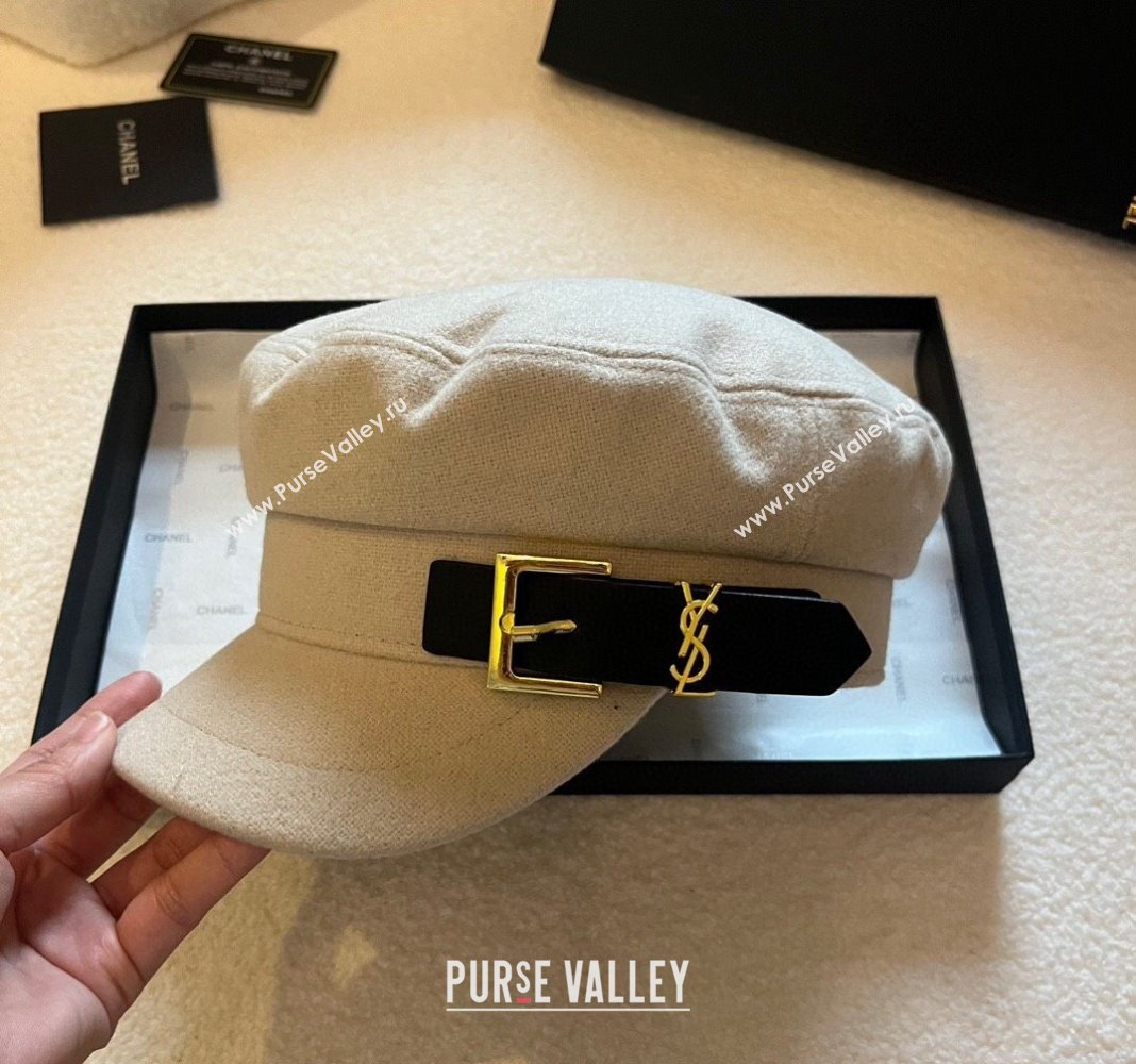 Saint Laurent Buckle Hat Light Beige 2023 YSL122201 (XMN-231222020)