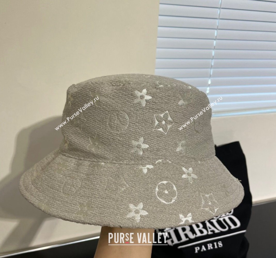 Louis Vuitton Monogram Bucket Hat Grey 2023 LV122201 (MAO-231222036)