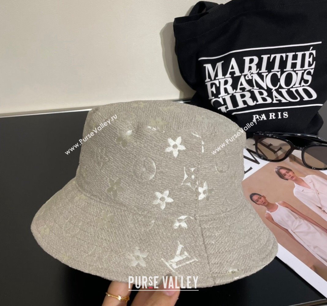 Louis Vuitton Monogram Bucket Hat Grey 2023 LV122201 (MAO-231222036)