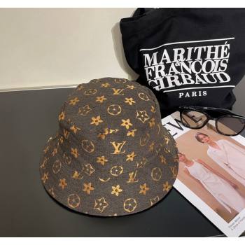 Louis Vuitton Monogram Bucket Hat Brown 2023 LV122201 (MAO-231222037)