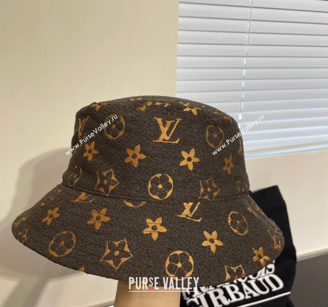 Louis Vuitton Monogram Bucket Hat Brown 2023 LV122201 (MAO-231222037)