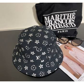 Louis Vuitton Monogram Bucket Hat Black 2023 LV122201 (MAO-231222038)