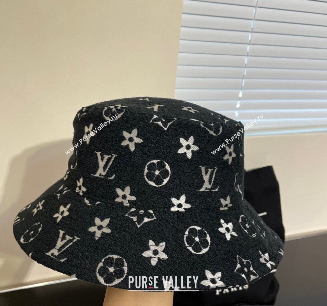 Louis Vuitton Monogram Bucket Hat Black 2023 LV122201 (MAO-231222038)