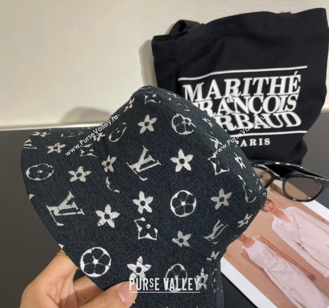 Louis Vuitton Monogram Bucket Hat Black 2023 LV122201 (MAO-231222038)