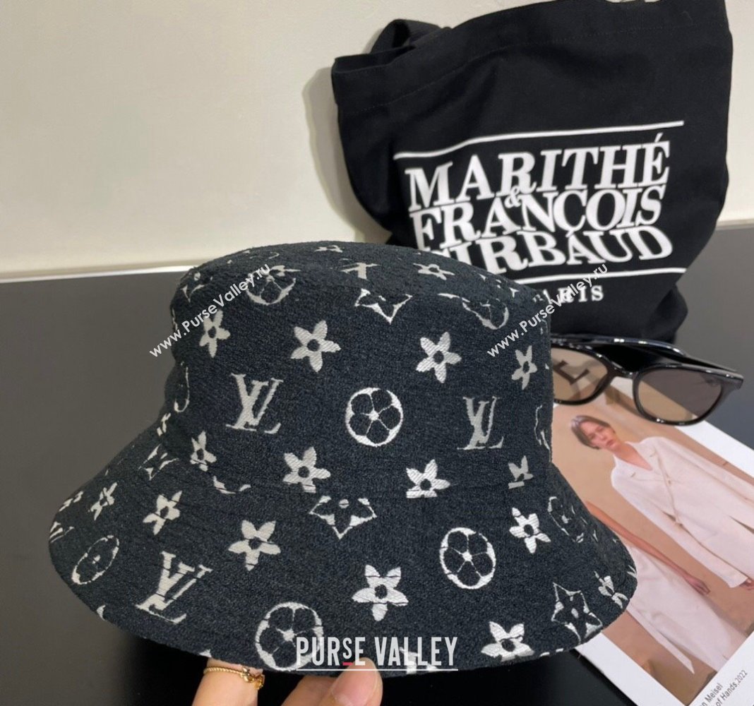 Louis Vuitton Monogram Bucket Hat Black 2023 LV122201 (MAO-231222038)