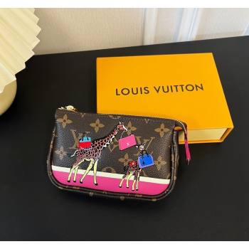 Louis Vuitton Mini Pochette Accessoires Bag On Chain Animal/Fushcia Pink 2023 M82510 (HY-231222126)