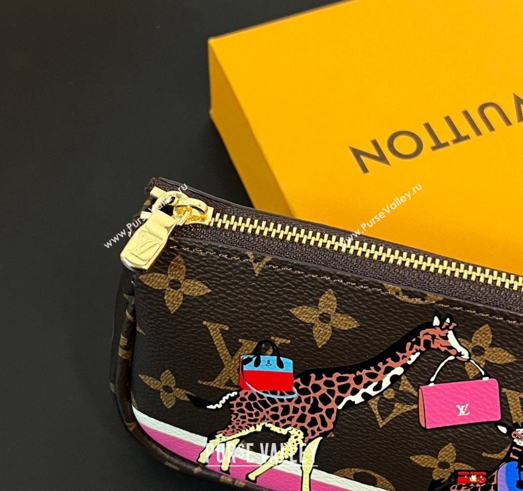 Louis Vuitton Mini Pochette Accessoires Bag On Chain Animal/Fushcia Pink 2023 M82510 (HY-231222126)