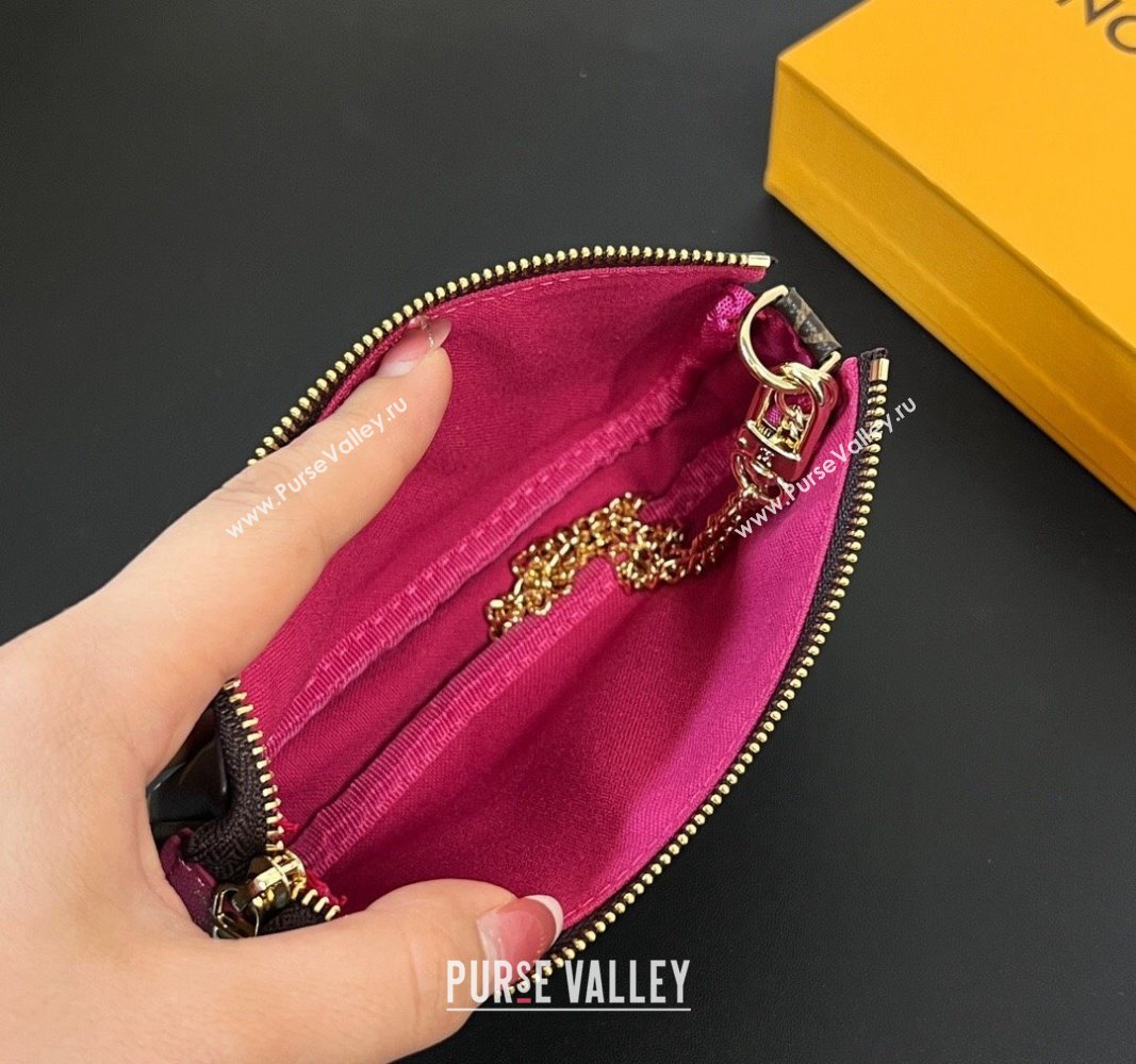 Louis Vuitton Mini Pochette Accessoires Bag On Chain Animal/Fushcia Pink 2023 M82510 (HY-231222126)
