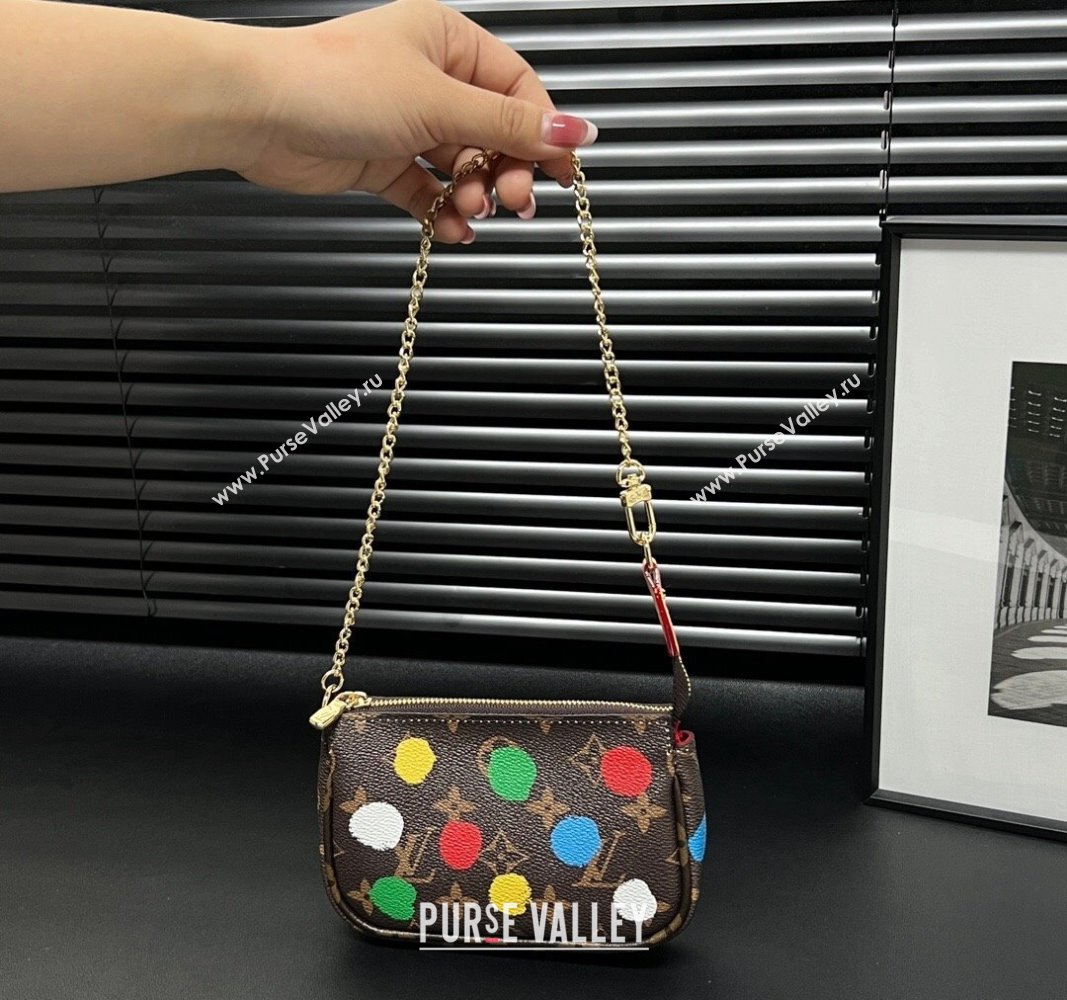 Louis Vuitton LV x YK Mini Pochette Accessoires Bag On Chain with Dots Painting 2023 M81866 (HY-231222117)