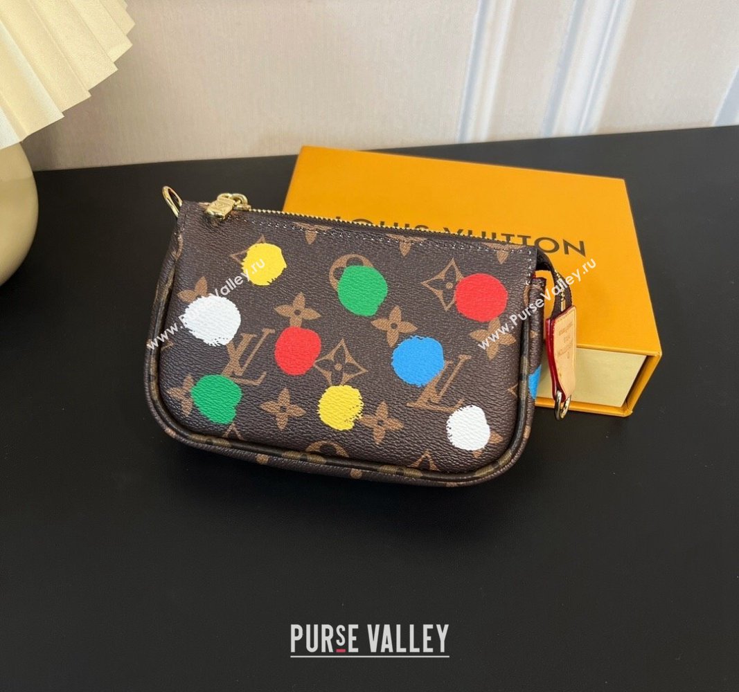 Louis Vuitton LV x YK Mini Pochette Accessoires Bag On Chain with Dots Painting 2023 M81866 (HY-231222117)