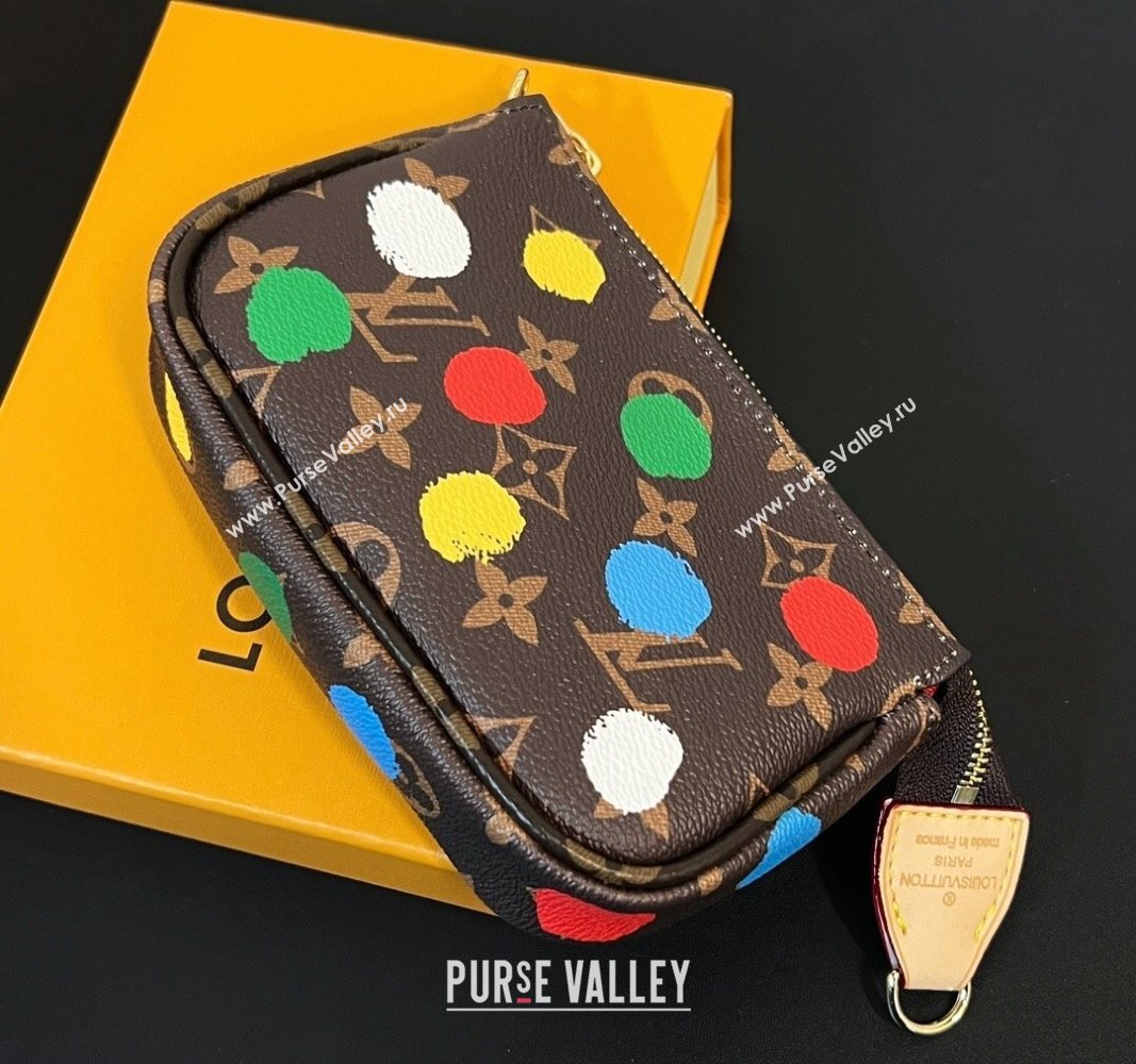 Louis Vuitton LV x YK Mini Pochette Accessoires Bag On Chain with Dots Painting 2023 M81866 (HY-231222117)