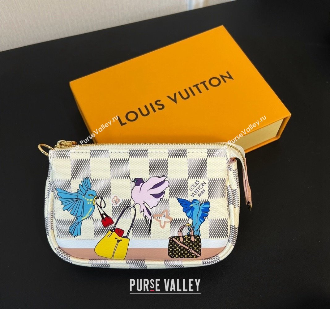 Louis Vuitton Mini Pochette Accessoires Bag On Chain Bird/Damier Azur 2023 M82510 (HY-231222130)