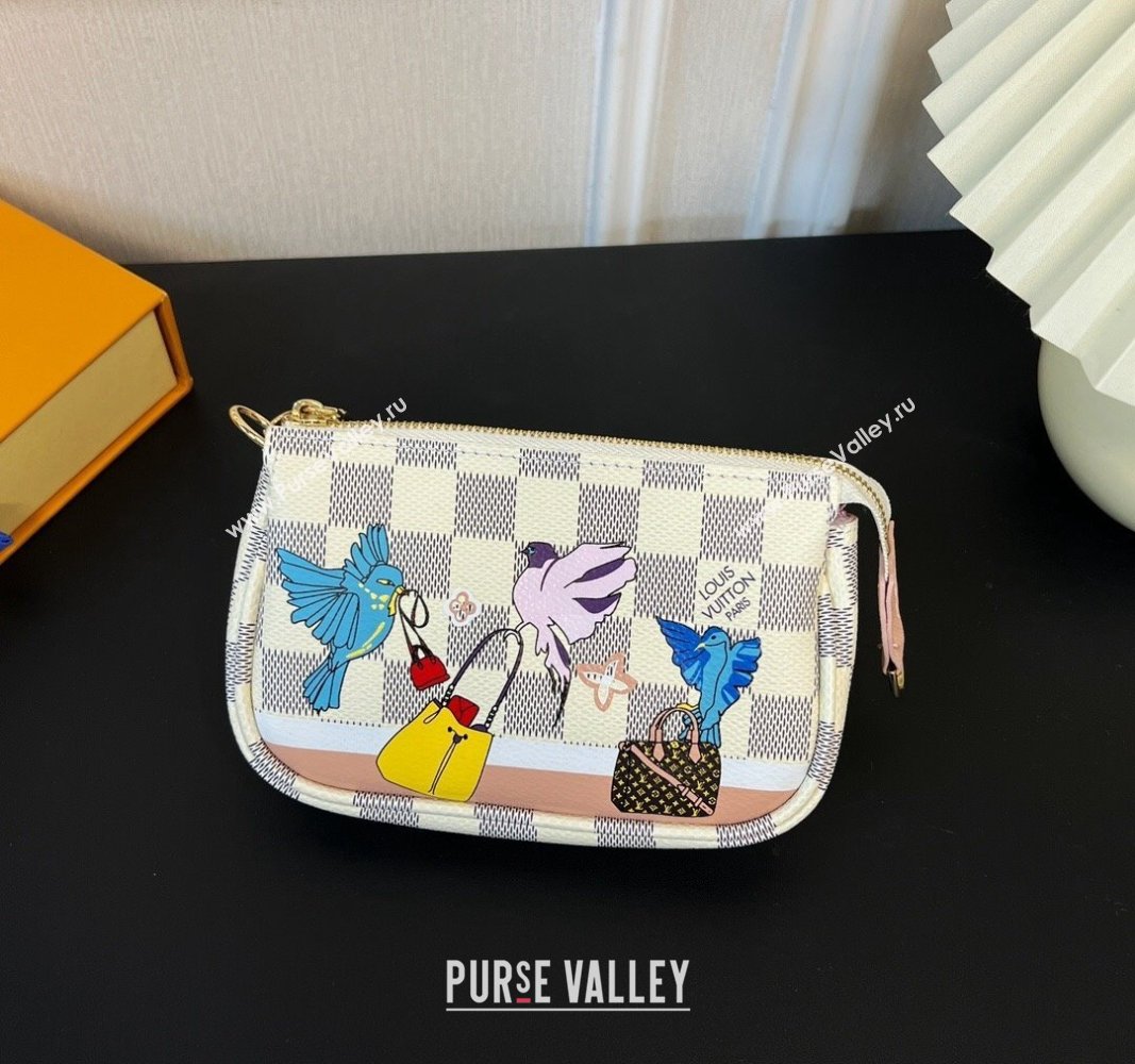 Louis Vuitton Mini Pochette Accessoires Bag On Chain Bird/Damier Azur 2023 M82510 (HY-231222130)