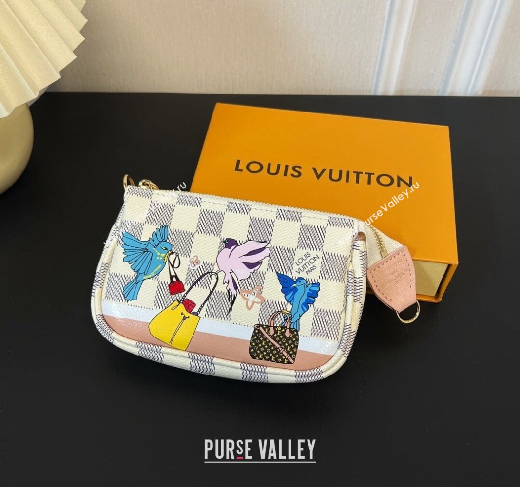 Louis Vuitton Mini Pochette Accessoires Bag On Chain Bird/Damier Azur 2023 M82510 (HY-231222130)