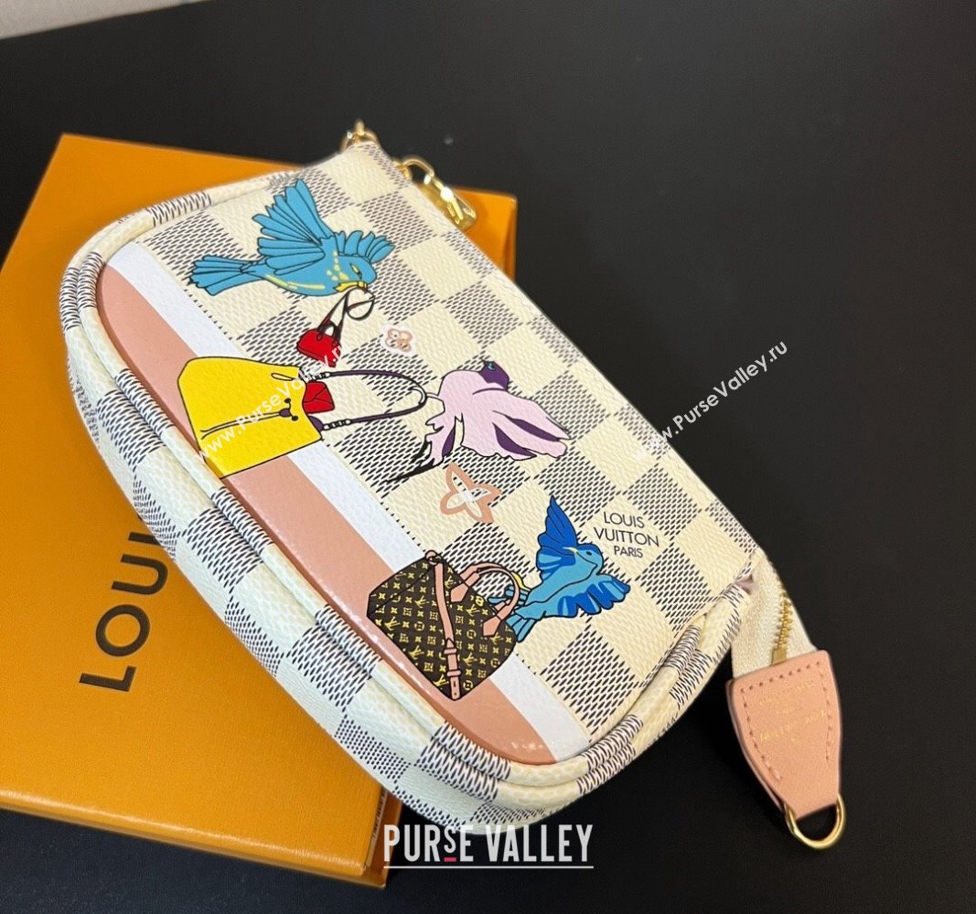Louis Vuitton Mini Pochette Accessoires Bag On Chain Bird/Damier Azur 2023 M82510 (HY-231222130)