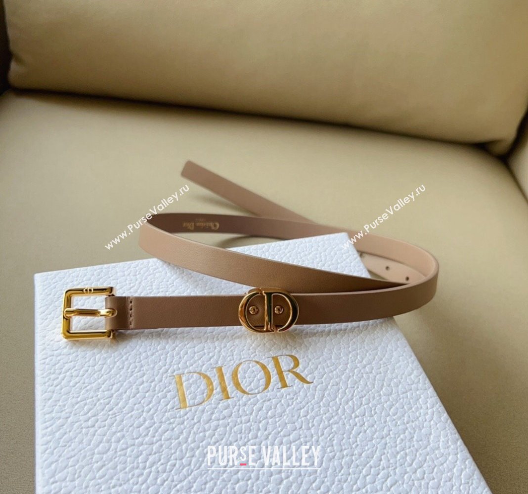 Dior 30 Montaigne Loop Belt 1.5cm in Reversible Supple Calfskin Light Pink 2023 DR122001 (99-231220081)