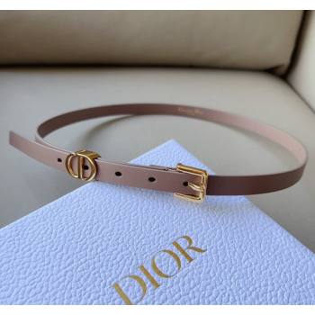 Dior 30 Montaigne Loop Belt 1.5cm in Reversible Supple Calfskin Light Pink 2023 DR122001 (99-231220081)