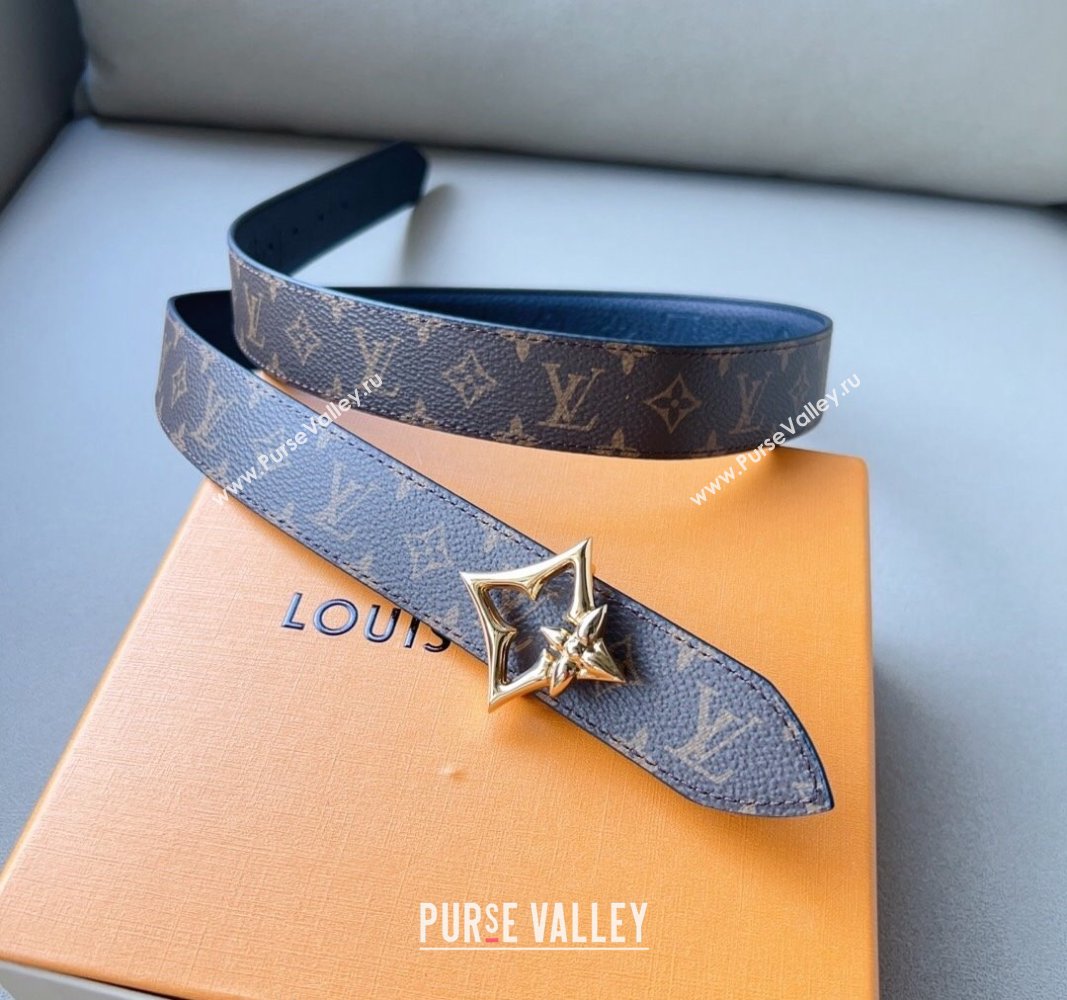 Louis Vuitton Flowergram Belt 3cm in Monogrm Canvas and Grained Leather Black 2023 (99-231220091)