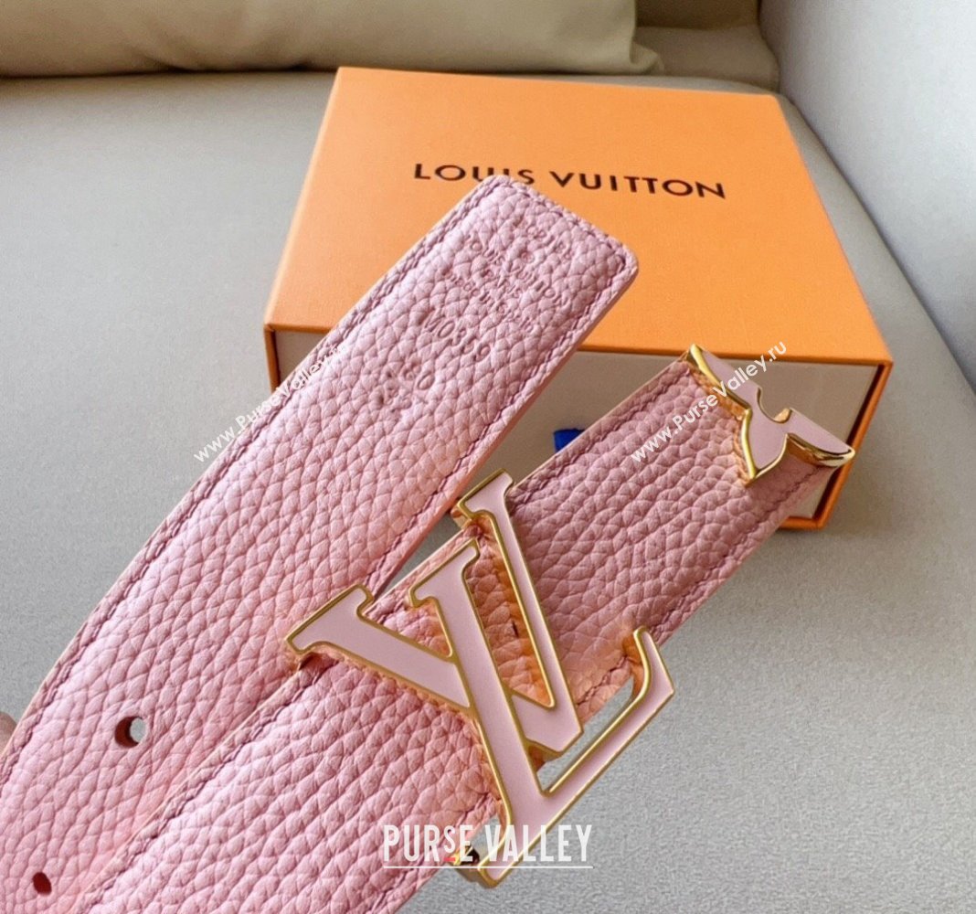 Louis Vuitton Pretty LV Enamel 3cm Reversible Belt Pink 2024 (99-240113003)