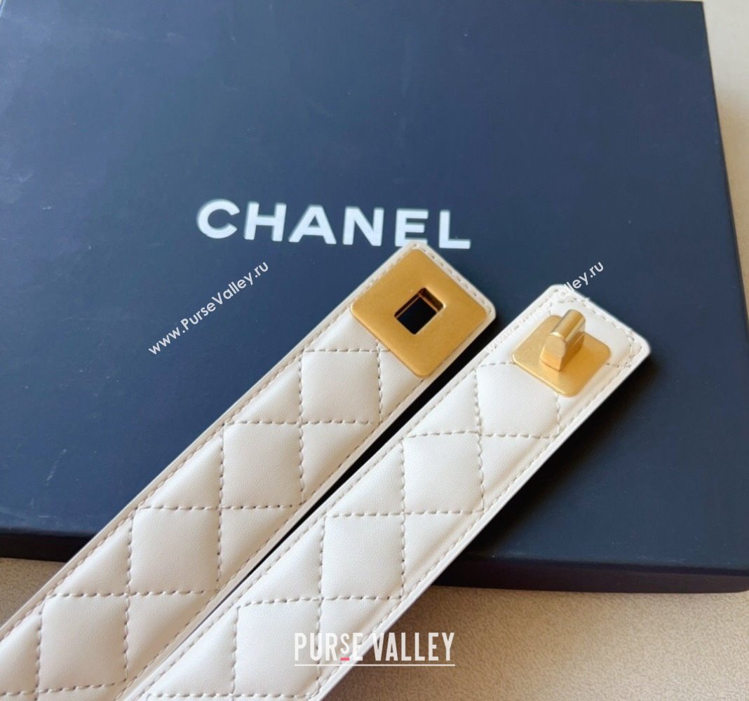 Chanel Quilted Lambskin Belt 3cm with Buckle 2024 0113 (99-240113005)