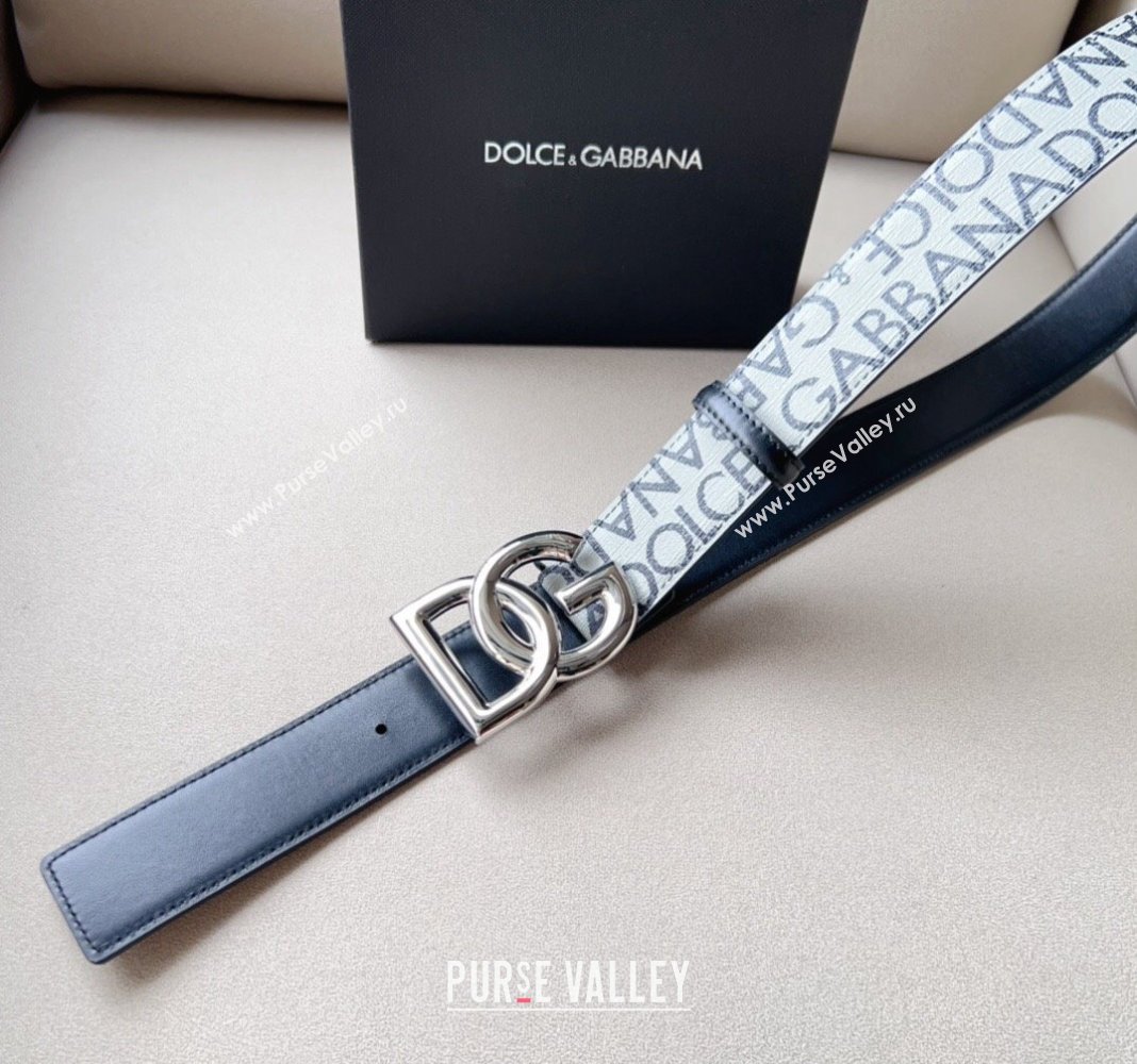 Dolce Gabbana Signature Printed Belt 4cm with DG Buckle 2024 0113 (99-240113018)