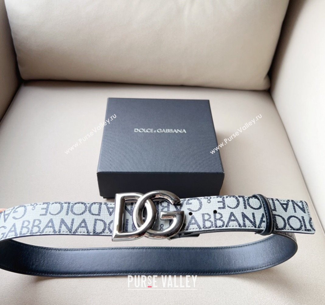 Dolce Gabbana Signature Printed Belt 4cm with DG Buckle 2024 0113 (99-240113018)