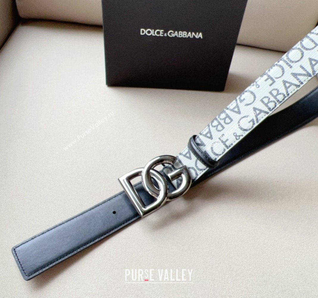 Dolce Gabbana Signature Printed Belt 4cm with DG Buckle 2024 0113 (99-240113018)