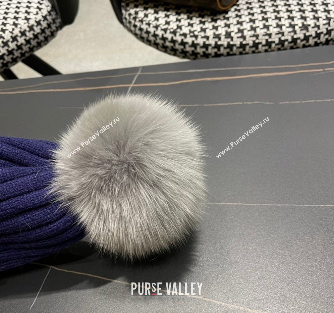 Moncler Knit Hat Purple/Grey/Black 2024 0111 (A-240111132)