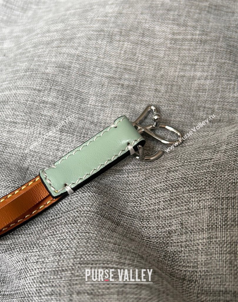 Loewe Calfskin Belt 1.5cm with Logo Buckle Light Green 2024 0113 (99-240113033)