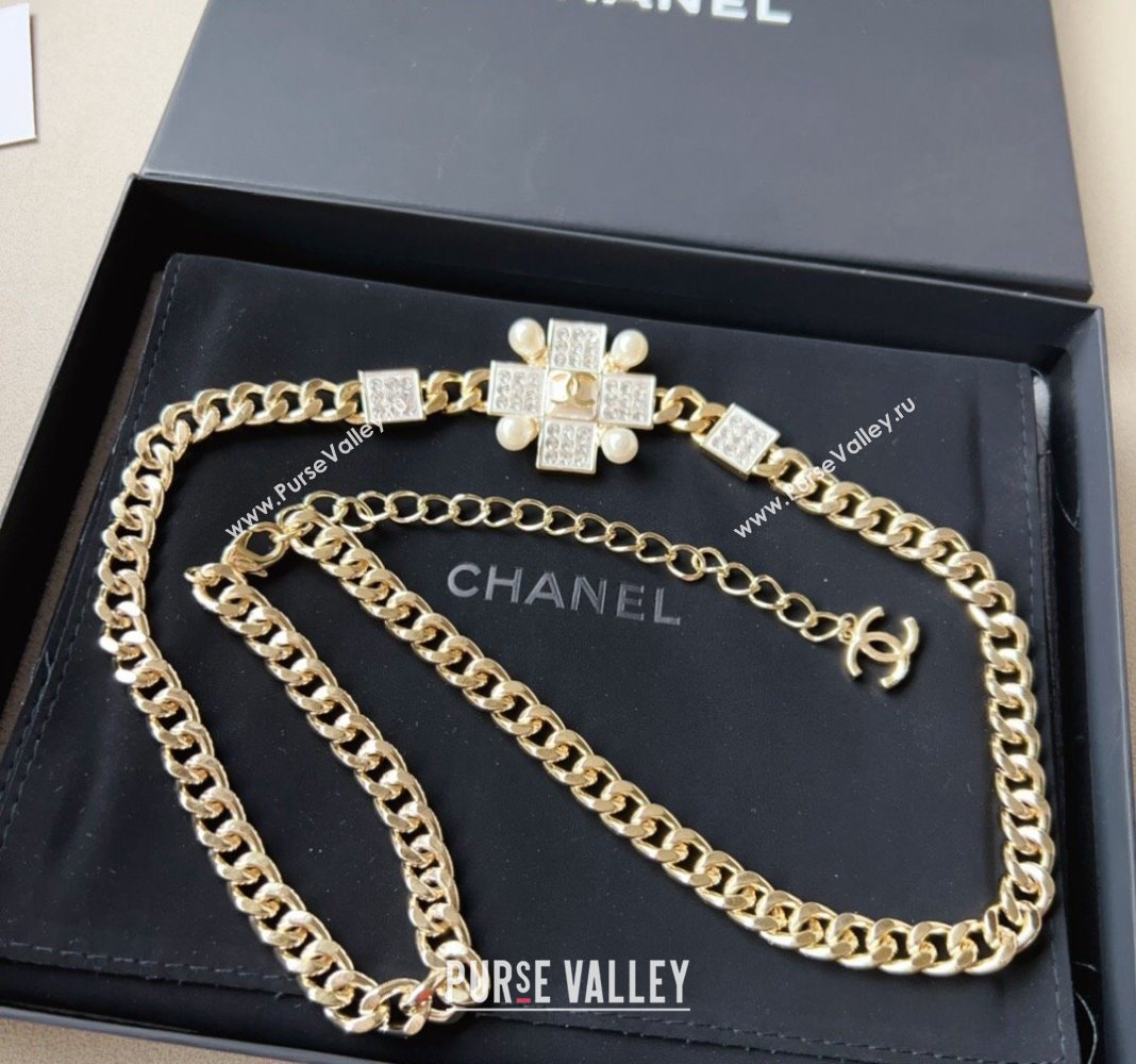 Chanel Chain Belt with Crystal Bloom 2024 011302 (99-240113063)