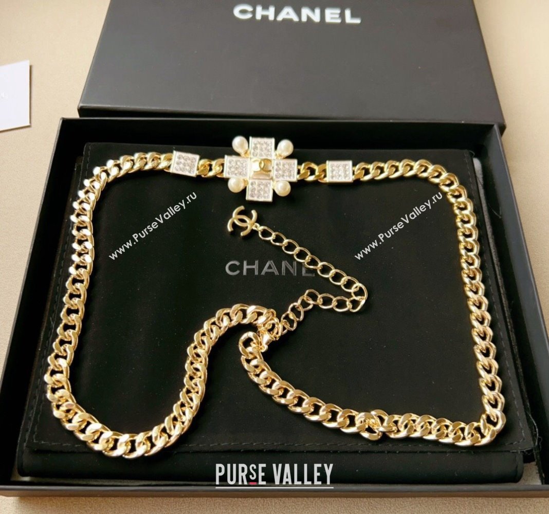 Chanel Chain Belt with Crystal Bloom 2024 011302 (99-240113063)