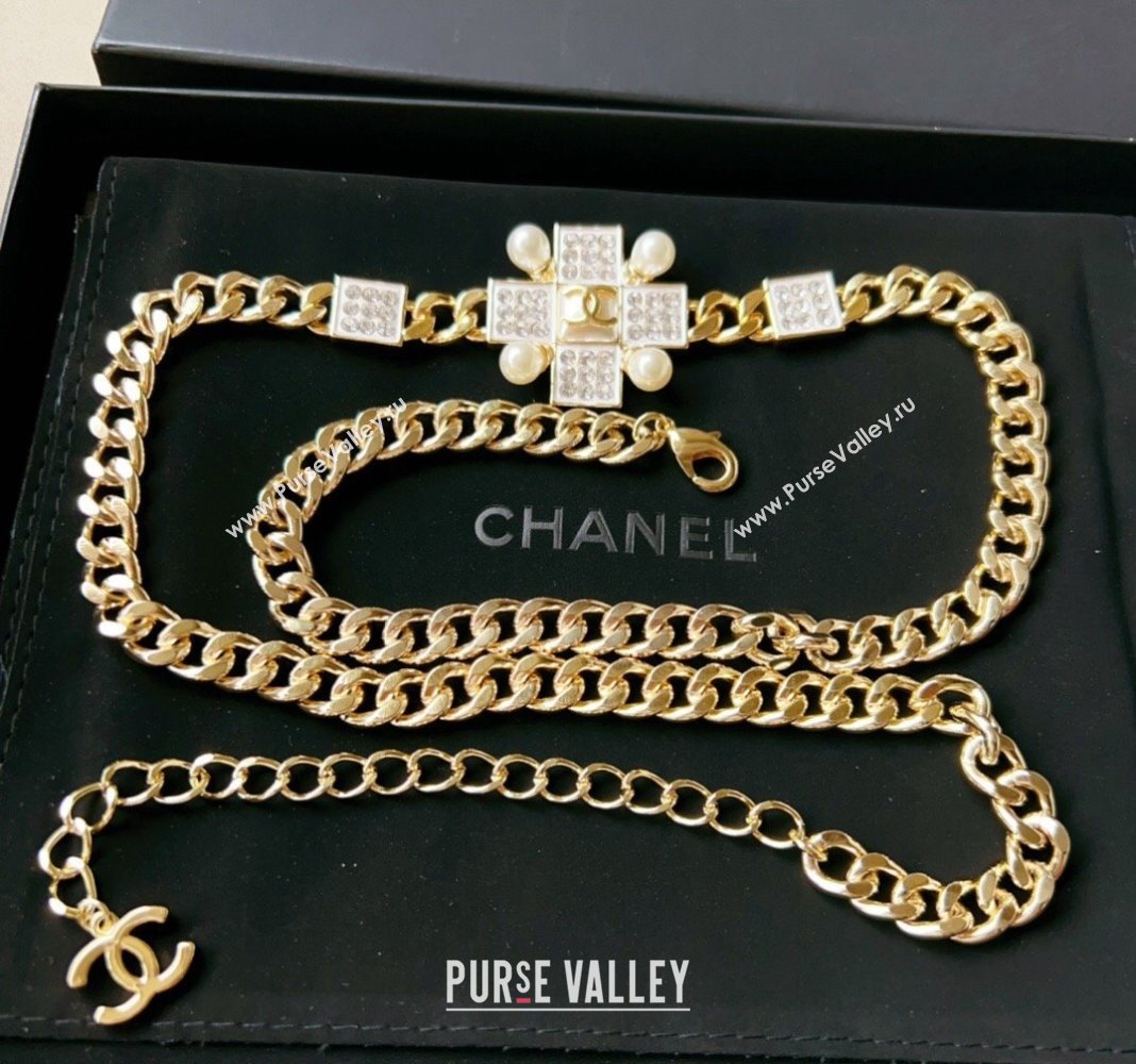 Chanel Chain Belt with Crystal Bloom 2024 011302 (99-240113063)