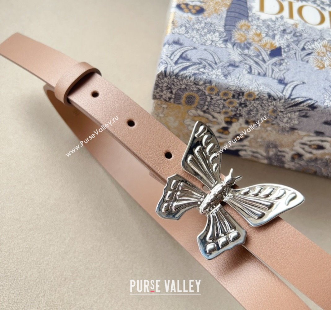 Dior Metamorphose Butterfly Belt 2cm in Calfskin Leather Nude 2024 (99-240113054)