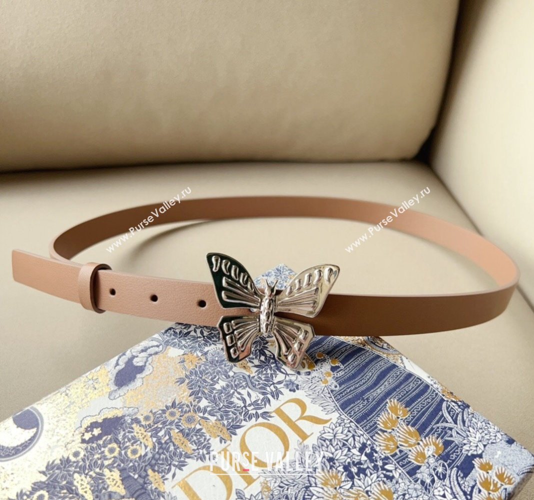 Dior Metamorphose Butterfly Belt 2cm in Calfskin Leather Nude 2024 (99-240113054)