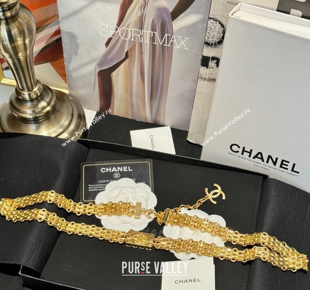 Chanel Thick Chain Belt Gold Yellow 2024 011304 (YF-240113065)