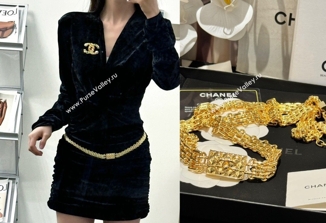 Chanel Thick Chain Belt Gold Yellow 2024 011304 (YF-240113065)