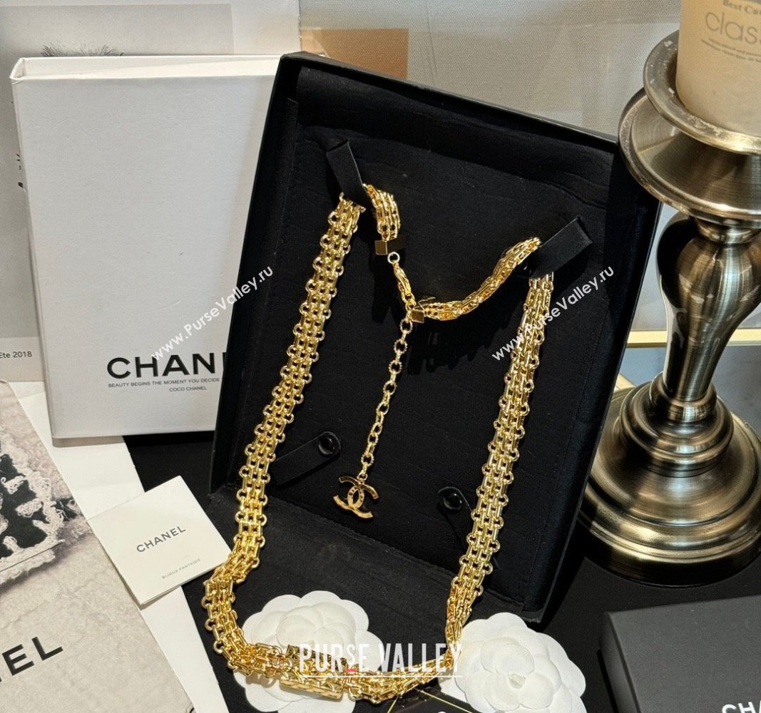 Chanel Thick Chain Belt Gold Yellow 2024 011304 (YF-240113065)