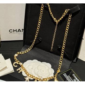 Chanel Chain Belt with Letters and Crystals Gold 2024 0113 (YF-240113066)