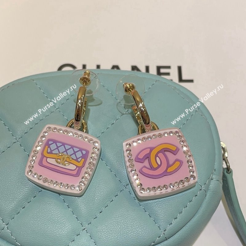 Chanel Resin Short Earrings Light Pink ABC758 2024 0115 (YF-240115010)