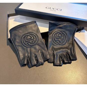 Gucci Lambskin Short Gloves with GG Black 2024 0111 (XMN-240111095)