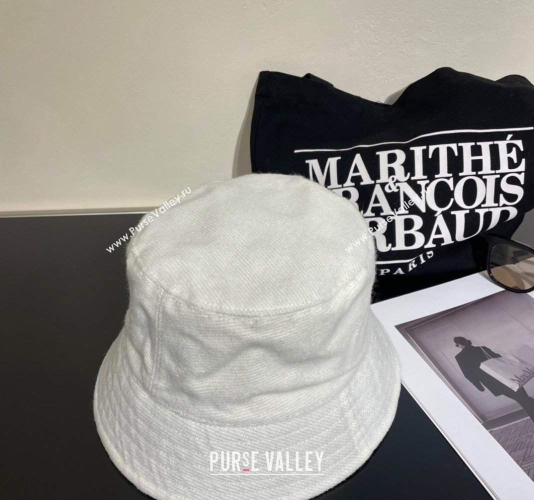 Chanel Cashmere Bucket Hat White 2024 0112 (XMN-240112004)