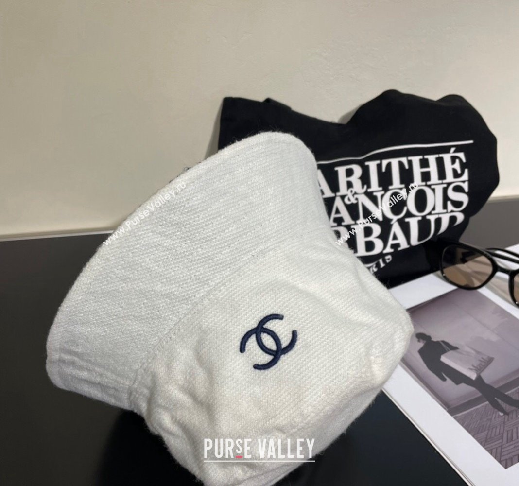 Chanel Cashmere Bucket Hat White 2024 0112 (XMN-240112004)