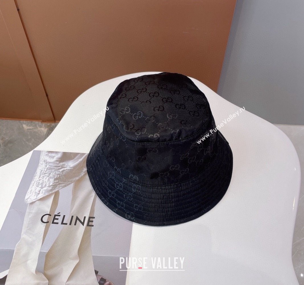 Gucci GG Reversible Bucket Hat Black 2024 0112 (MAO-240112008)