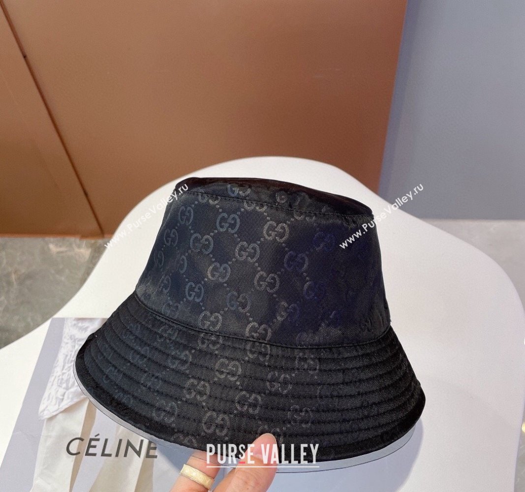 Gucci GG Reversible Bucket Hat Black 2024 0112 (MAO-240112008)