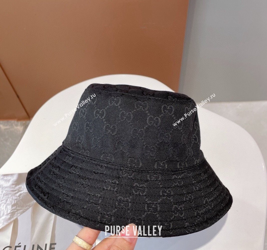 Gucci GG Reversible Bucket Hat Black 2024 0112 (MAO-240112008)