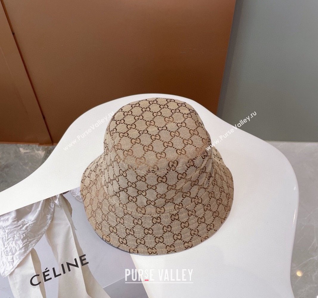 Gucci GG Reversible Bucket Hat Beige 2024 0112 (MAO-240112009)