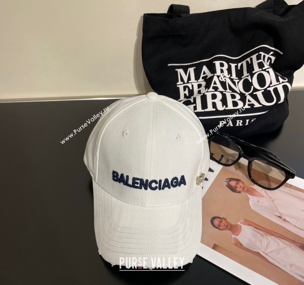 Balenciaga Baseball Hat White 2024 0112 (MAO-240112010)